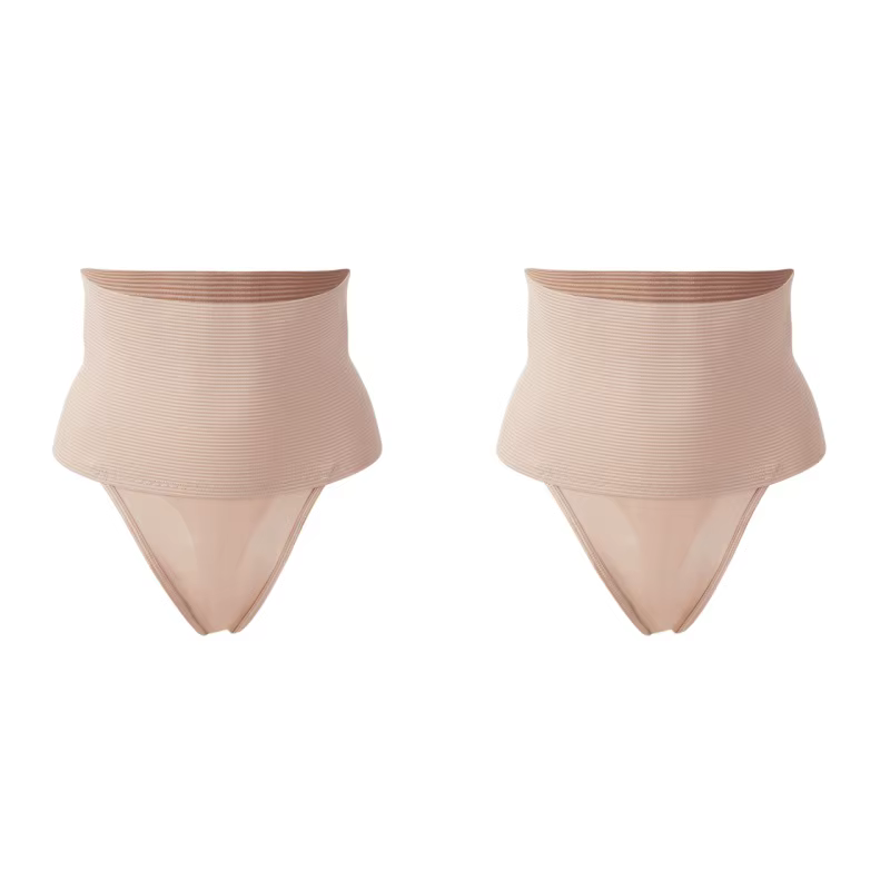 Lot de 2 Culottes Gainantes Taille Haute Sans Coutures Confortables pour Femme – Sous-vêtements Scul