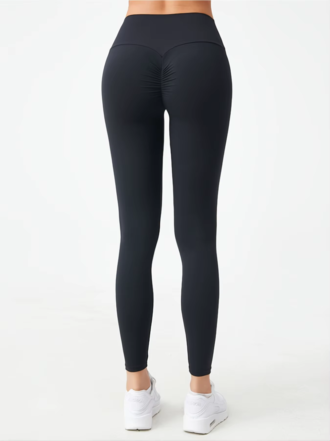 Pantalon de Yoga taille haute pour le levage des fesses, froncé, hanche pêche, séchage rapide, respi