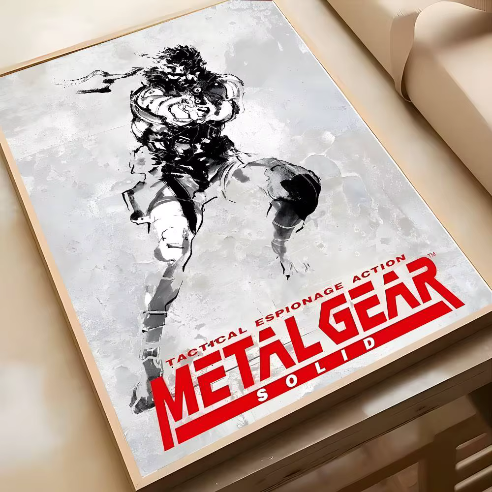 Beau homme jeu m-métal Gear Solid-MT affiche Art peinture affiche avec impressions maison chambre sa