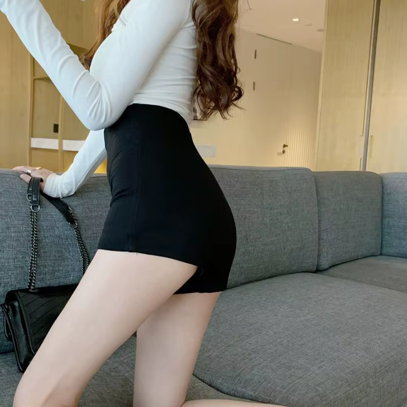Femmes Shorts Extensible S-5XL Noir Sexy Gaine All-match Ulzzang Chaud Maigre Taille Haute Bas Basiq