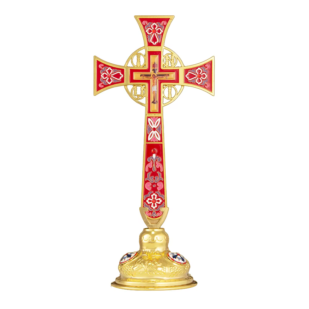 Nouvelle croix orthodoxe de bénédiction avec support pour la décoration de la maison d'église, icône