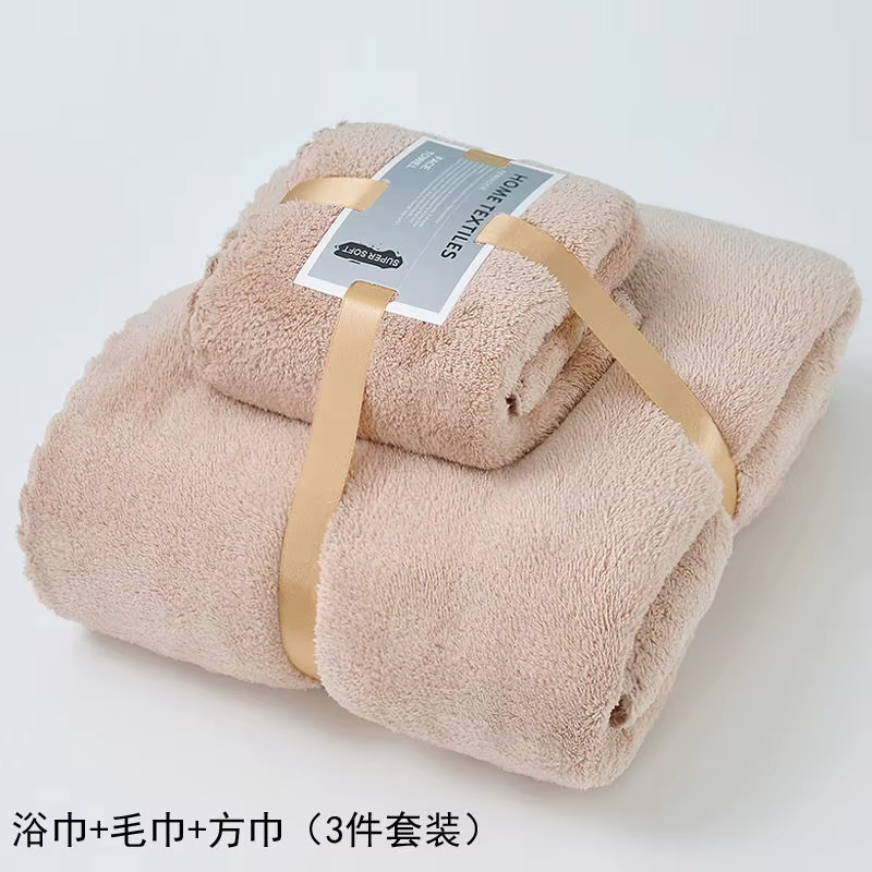 3 pièces serviette ensemble de serviettes de bain salle de bain main visage serviettes de douche pou