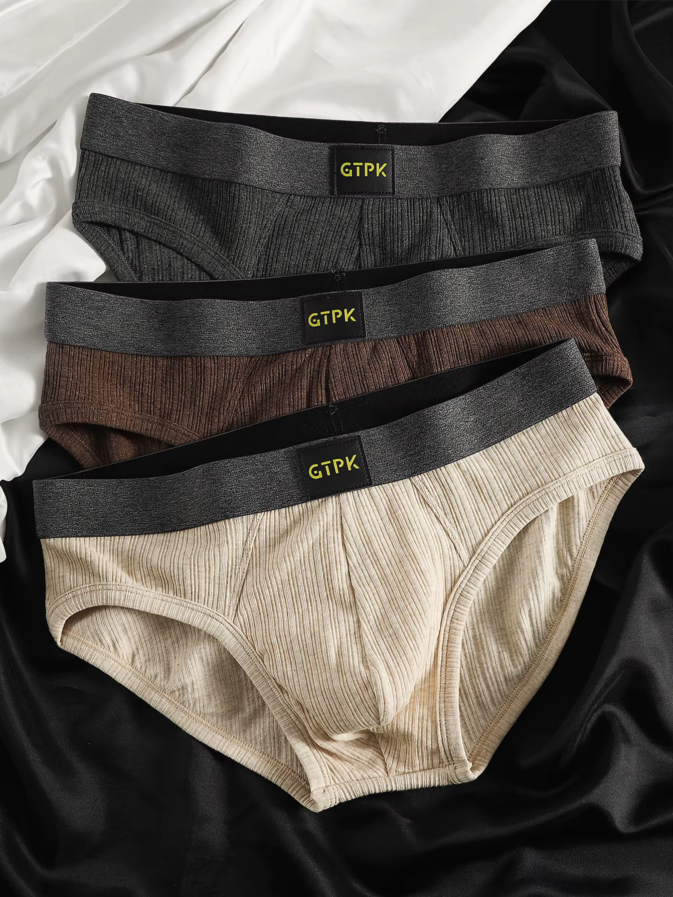 Lot de 3 slips de sport en coton pour hommes, séchage rapide et respirant, sous-vêtements d'été, lav
