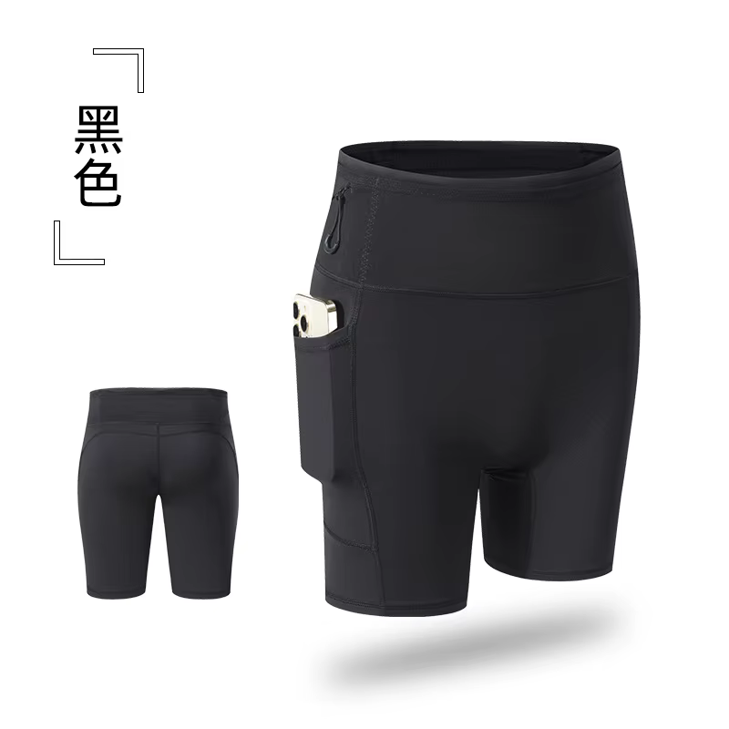 Short de compression avec poches pour femme, vêtements de sport à haute élasticité, entraînement spo