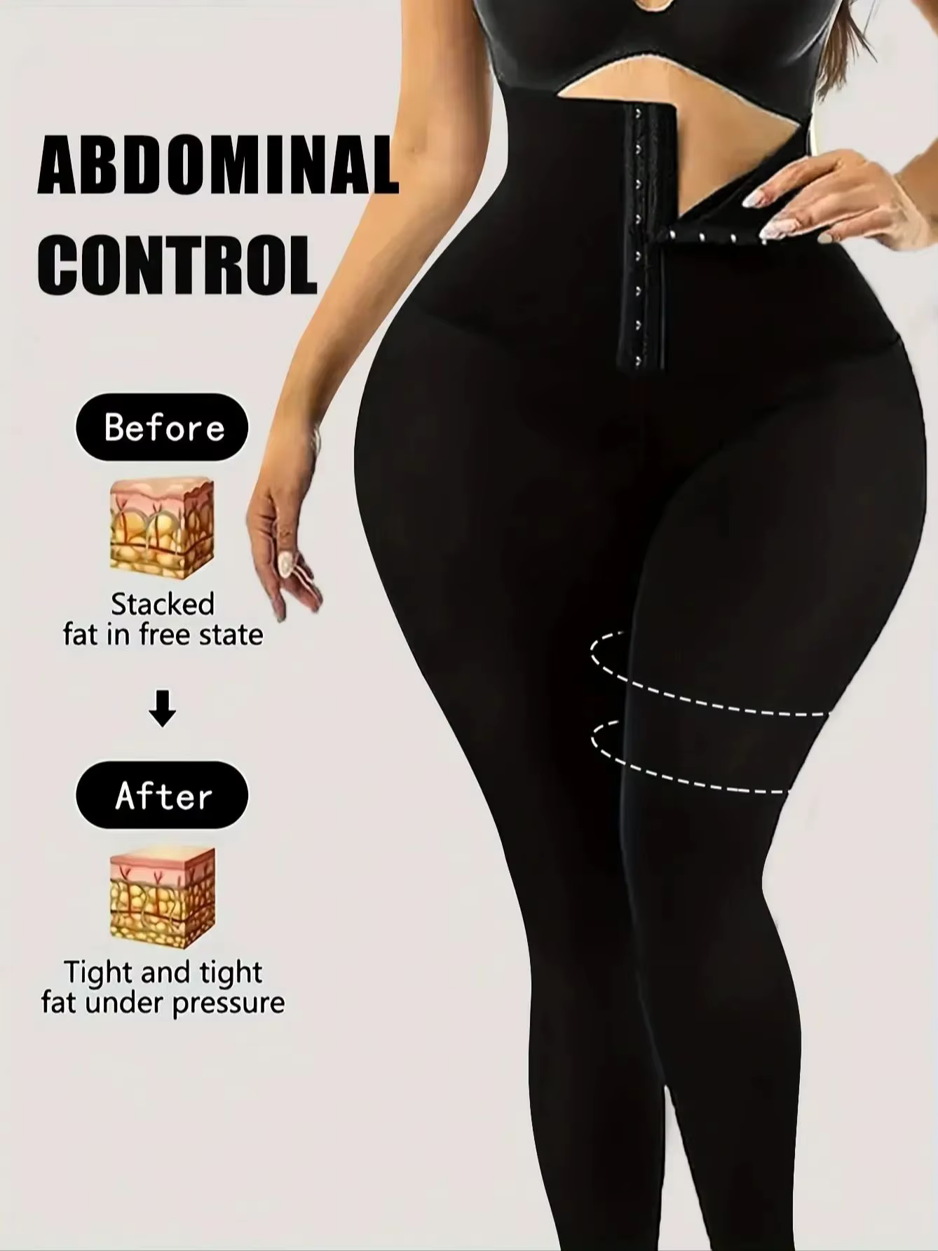 Leggings façonnant taille haute pour femme, avec une taille qui resserre et une taille et des hanche