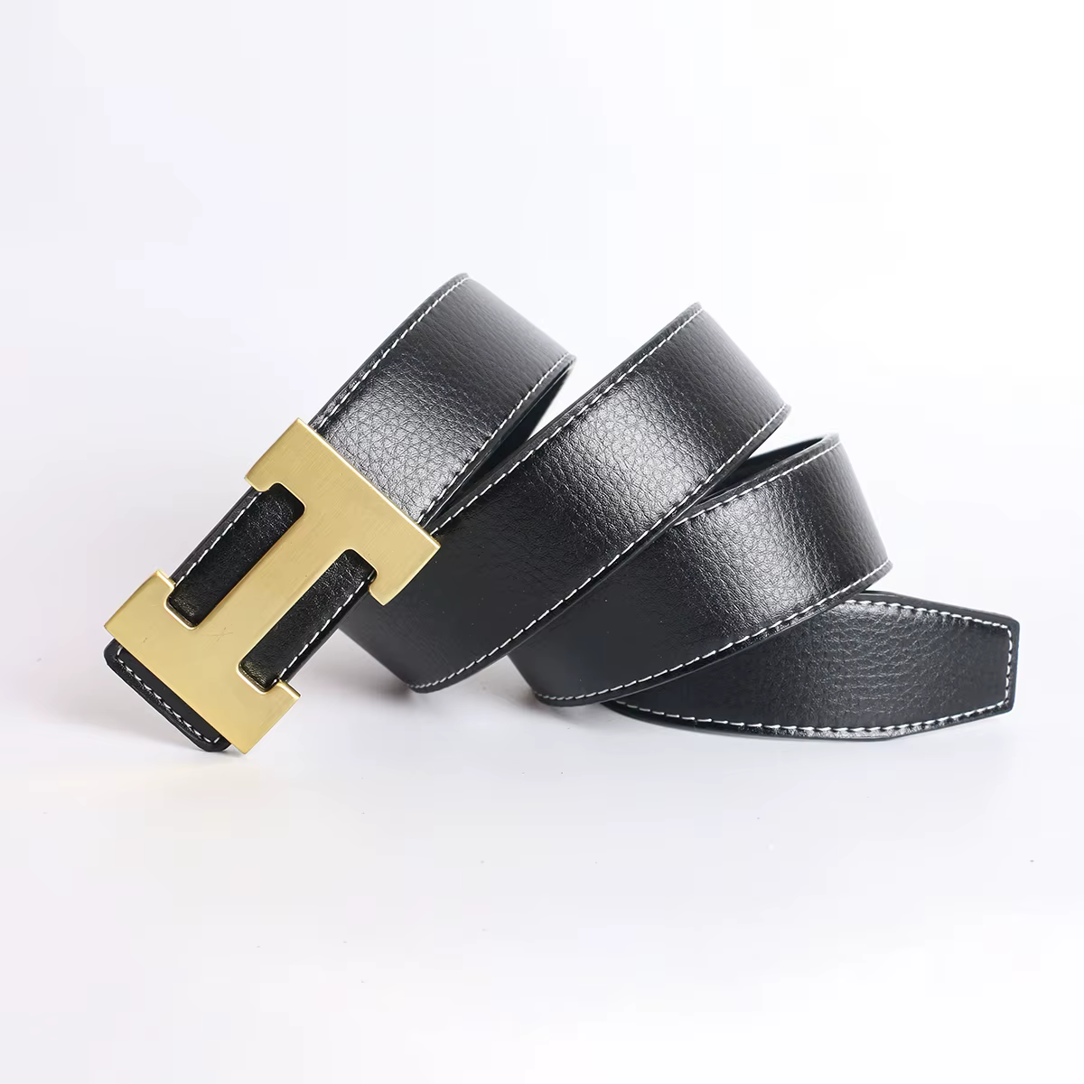 Vintage luxe marque de créateur taille H ceinture hommes haute qualité femmes véritable robe en cuir