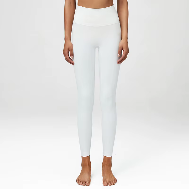Pantalon de yoga extensible et doux pour femme, couleur unie, tissu doux, taille haute, legging de s