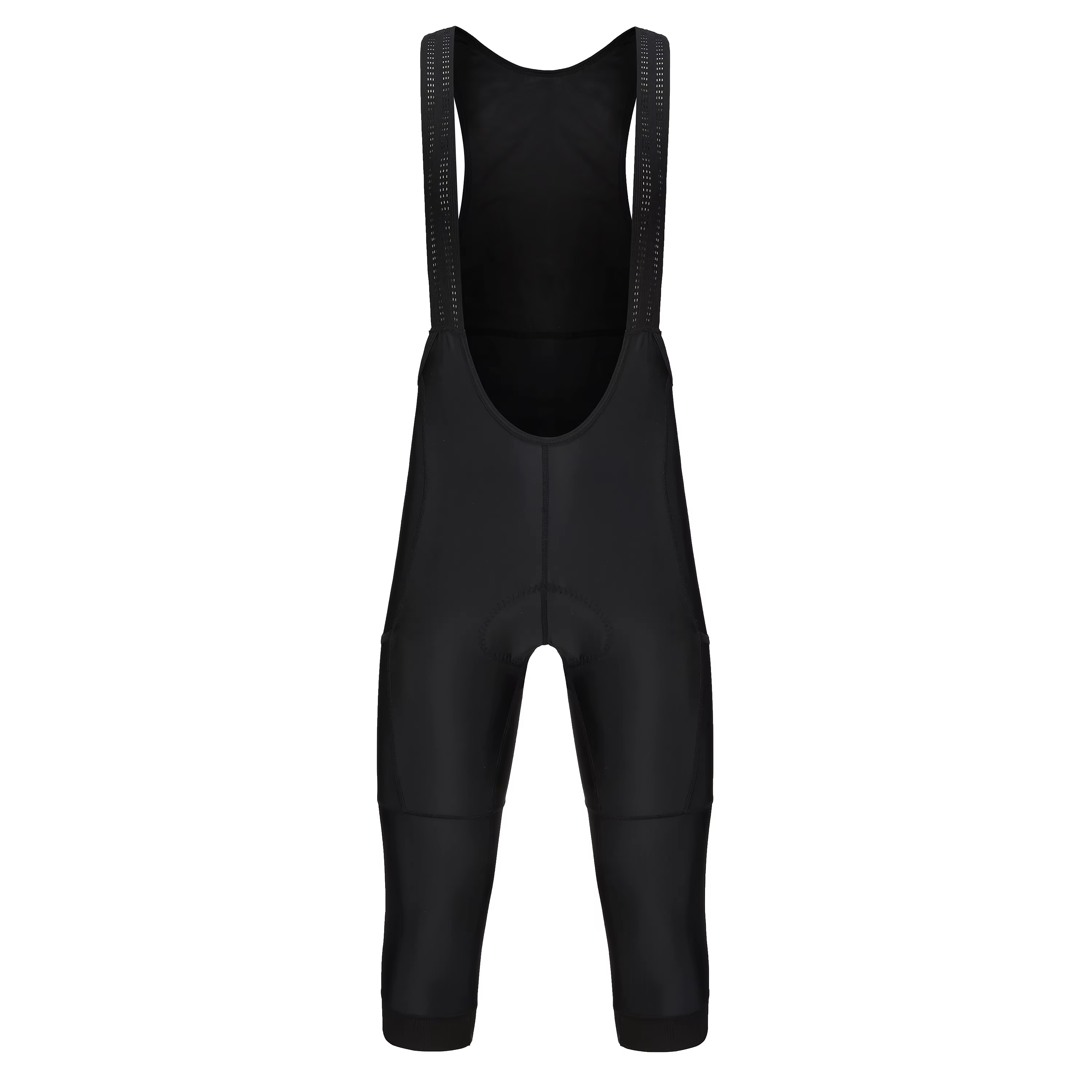 Pantalon de cyclisme 3/4 été Anti-UV haut de gamme Gel Pad vélo bavoir pantalon 3/4 solide noir/vert