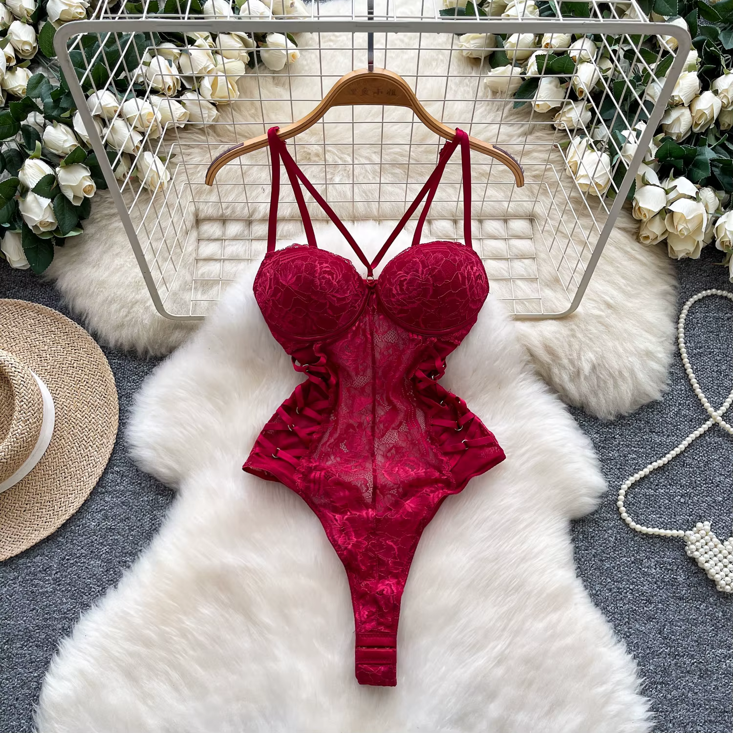Femmes Sexy licou dentelle body Chic mode élastique Bodycone combinaisons printemps chaud doux gothi