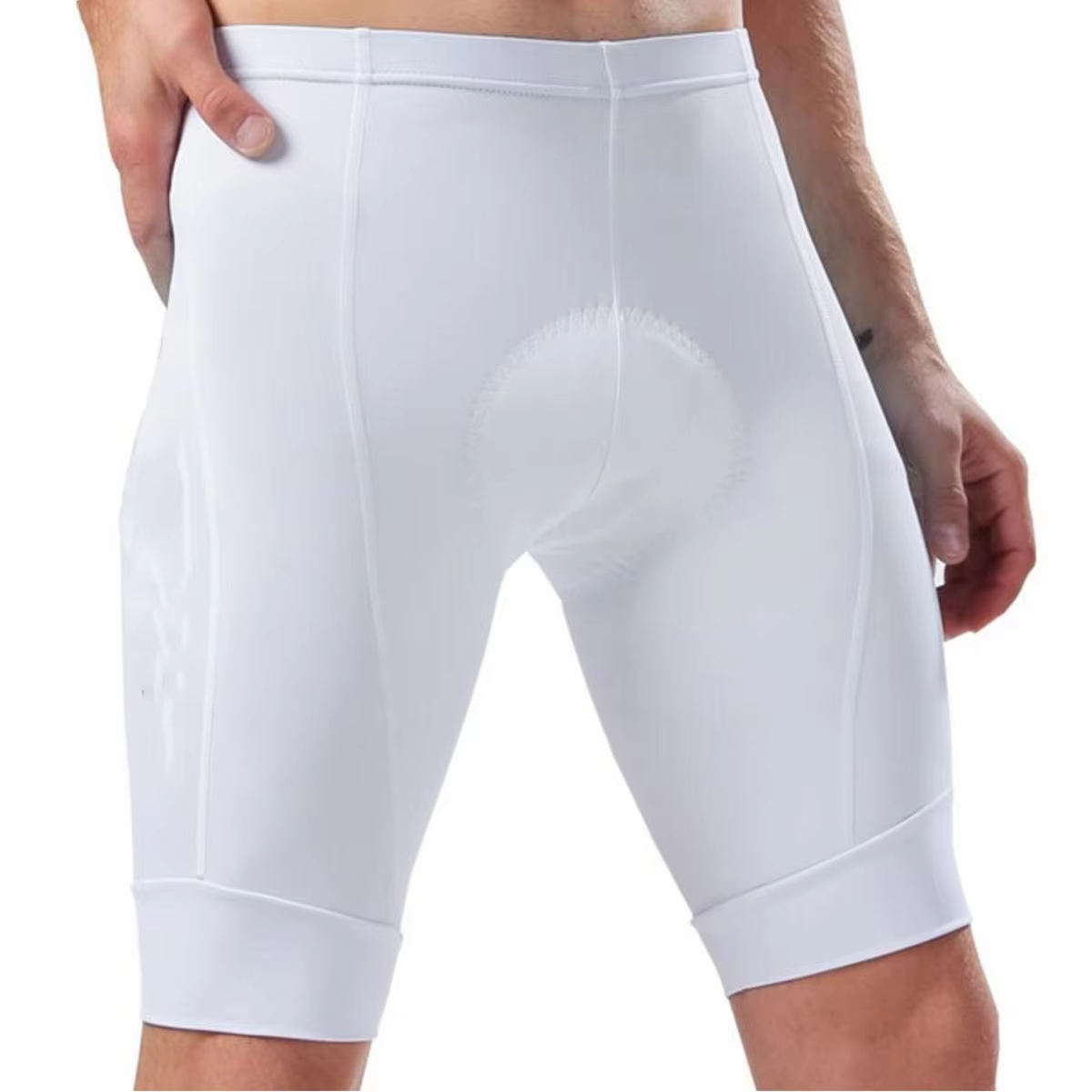 SGCIKER – short de cyclisme blanc, collants de cycle à manchette découpée au Laser, tissu de vélo vt