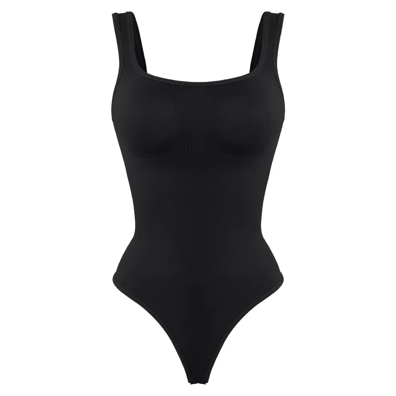 Body sans couture pour femmes, vêtement modelant, contrôle du ventre, col carré, débardeur, dos nu, 