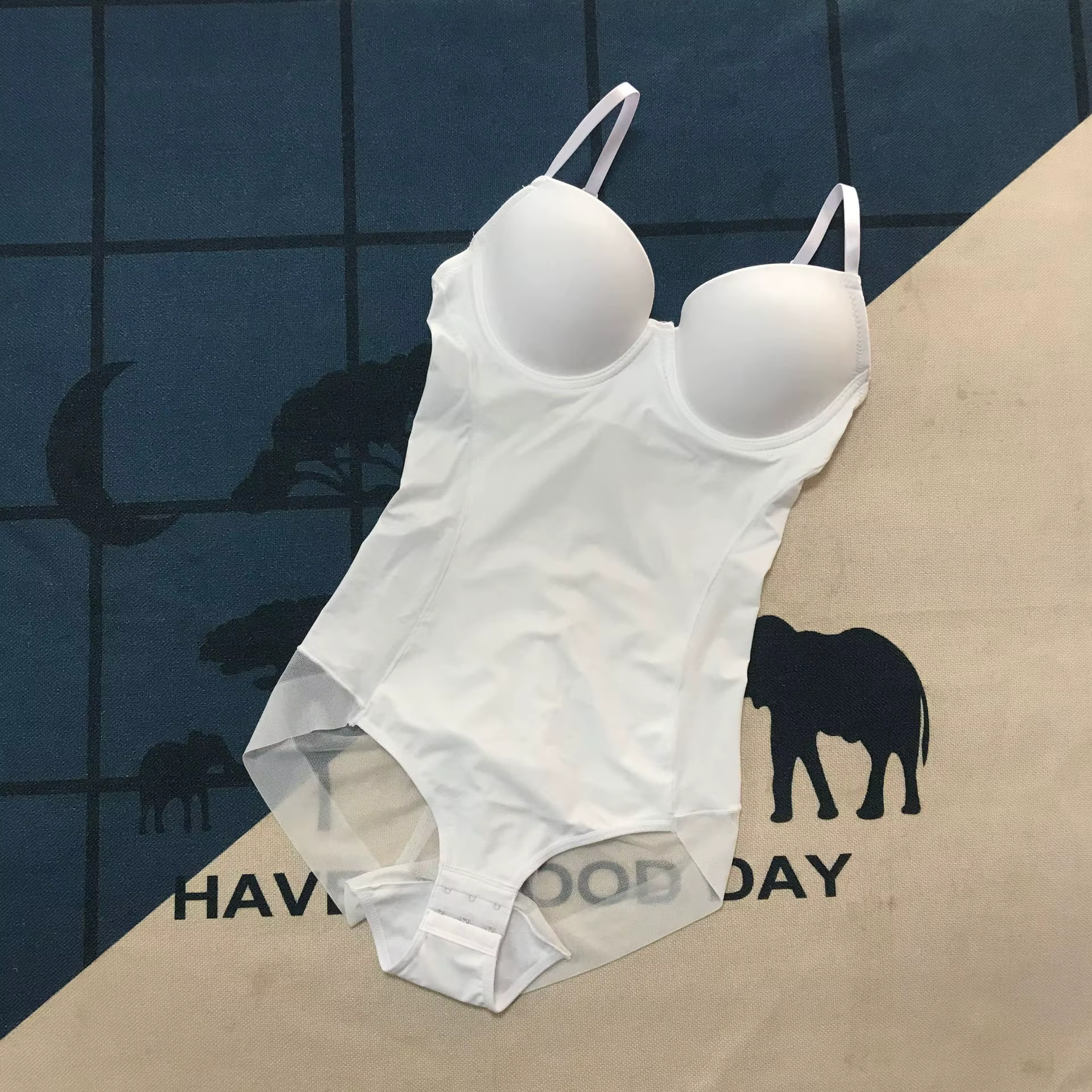 Body blanc à armatures pour femmes, sous-vêtements soyeux, extensibles, couleur unie
