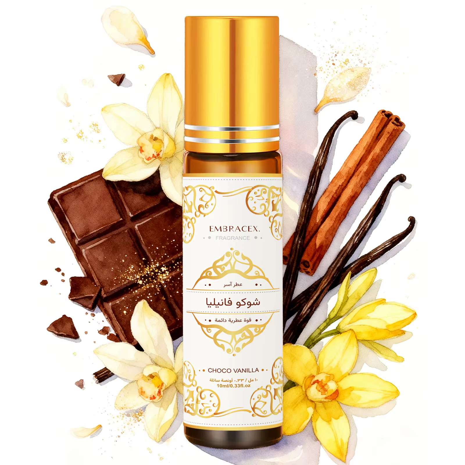 Huile essentielle Choco Vanilla Roller 10ml شوكو فانيليا Eid Al-Fitr Parfum longue durée Cadeau pour