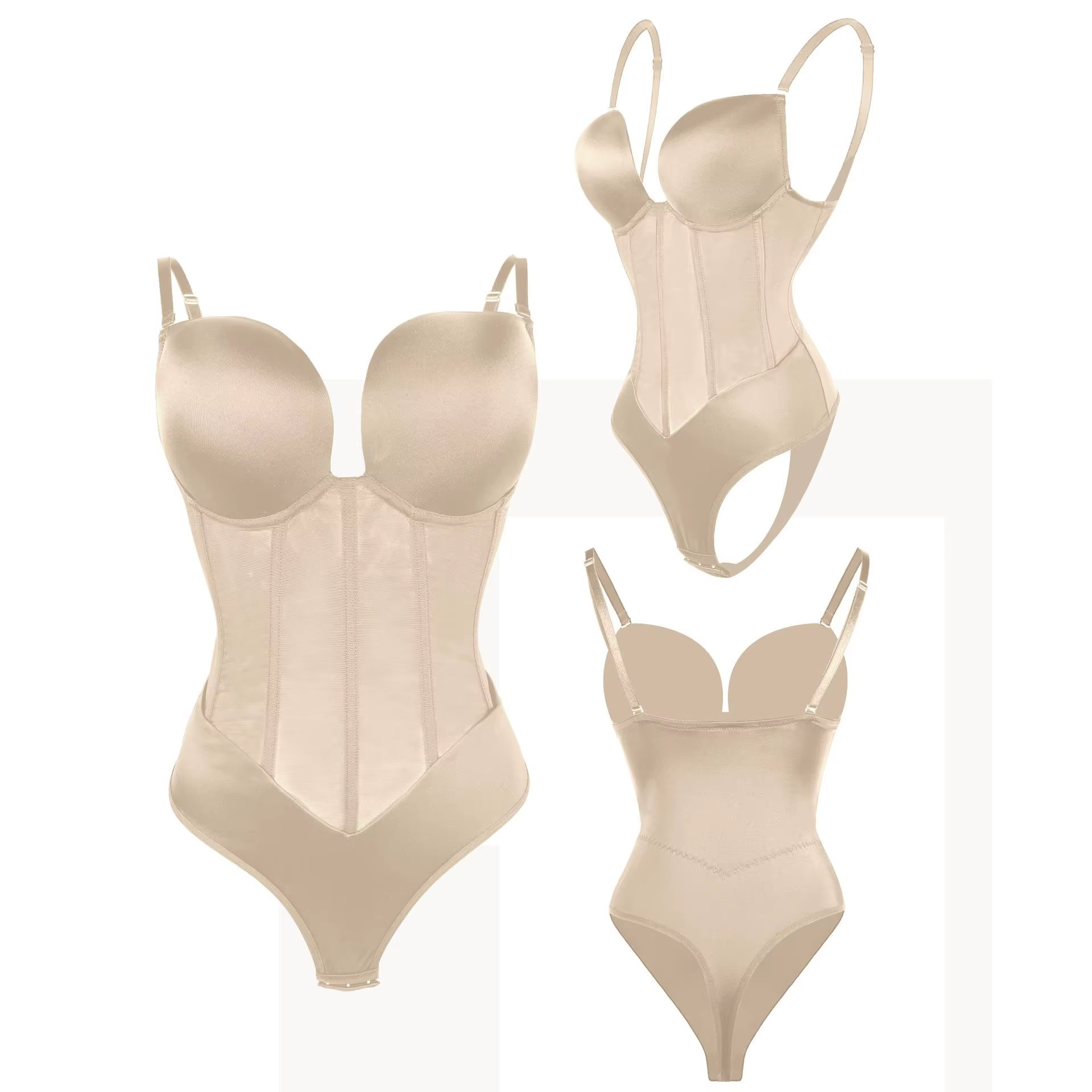 Body cou femmes Corsets Shapewear amovible résille extensible décontracté Club licou taille moyenne
