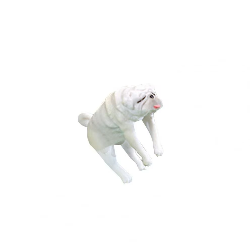 Figurine Miniature en Forme de Chien de Compagnie, Simulation Mignonne, Bord de Poisson Précieux, Or