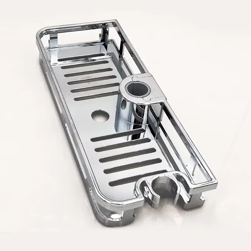 Plateau de salle de bain, étagères de douche, égouttoir sans perçage, tige de levage, support amovib