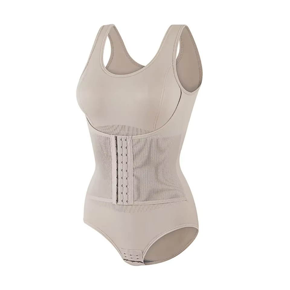 Body gainant amincissant pour femme avec fermeture éclair, effet ventre plat, gaine amincissante, co