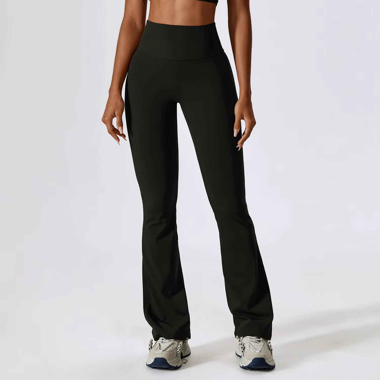 Leggings évasés d'entraînement pantalons de Yoga femmes taille haute pantalons à jambes larges femme