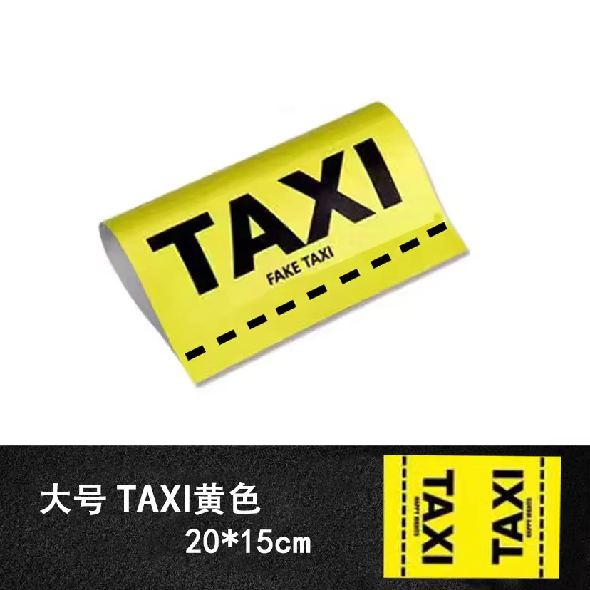 Autocollant de logo Taxi Taxi pour lavage de voiture, autocollant créatif imperméable et résistant a
