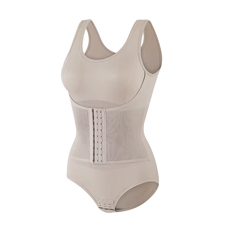 Body Shapewear Double boutonnage ventre contrôle corps Shaper post-partum minceur femme taille forma