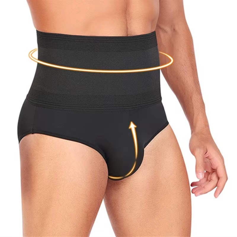 Homme colombien ceintures Shapers slips taille haute hommes culottes minceur taille formateur sous-v