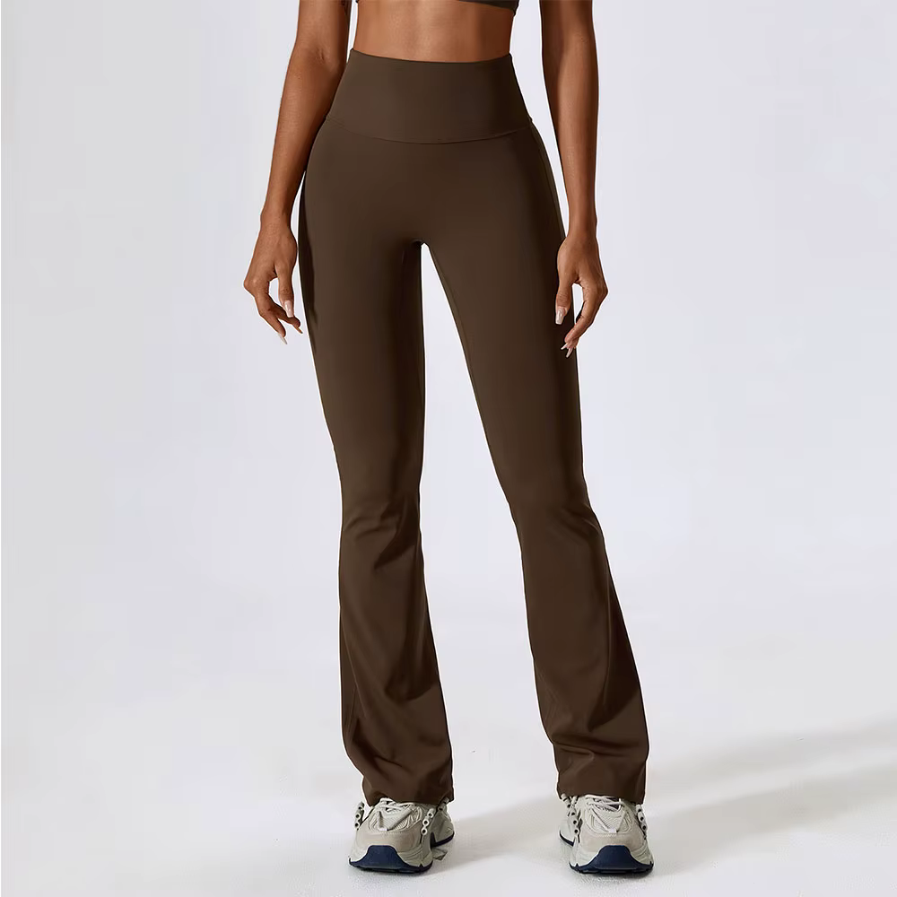 Leggings évasés d'entraînement pantalons de Yoga femmes taille haute pantalons à jambes larges femme