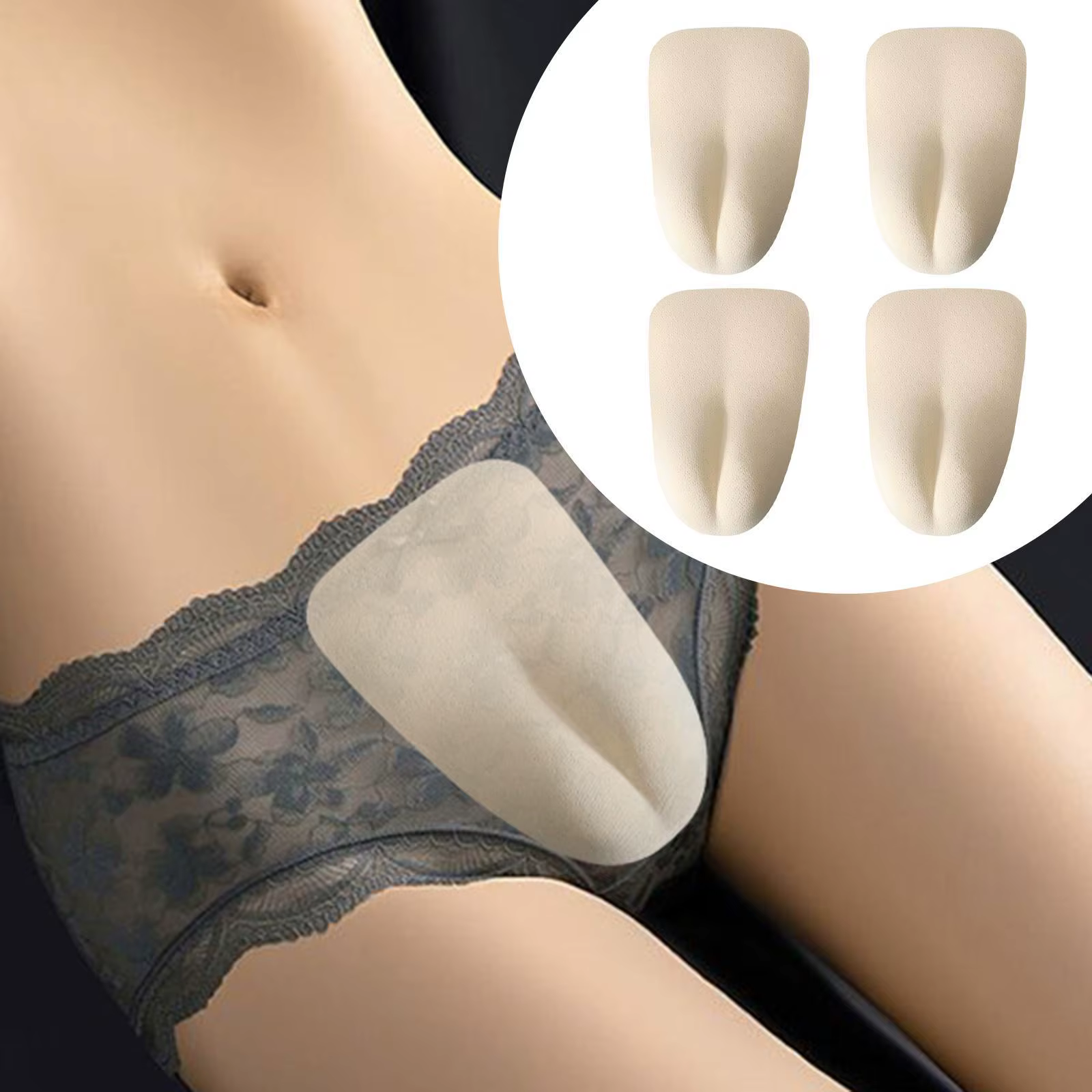 4x Cache-cameltoe réutilisable, couvre-cameltoe sans couture, cache-cameltoe pour leggings, culottes