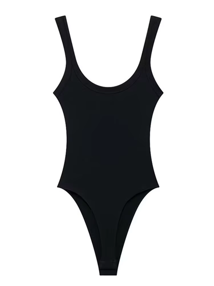 Body côtelé slim pour femmes, bretelles à col rond, bouton-pression, combishort Sexy à la mode, vête