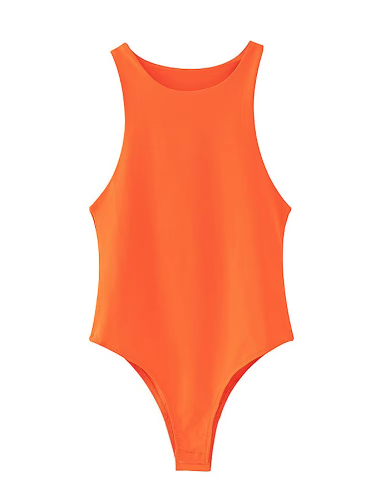 Été solide sexy moulante femmes body femme 8 couleur vert mince body décontracté chic dame club cour