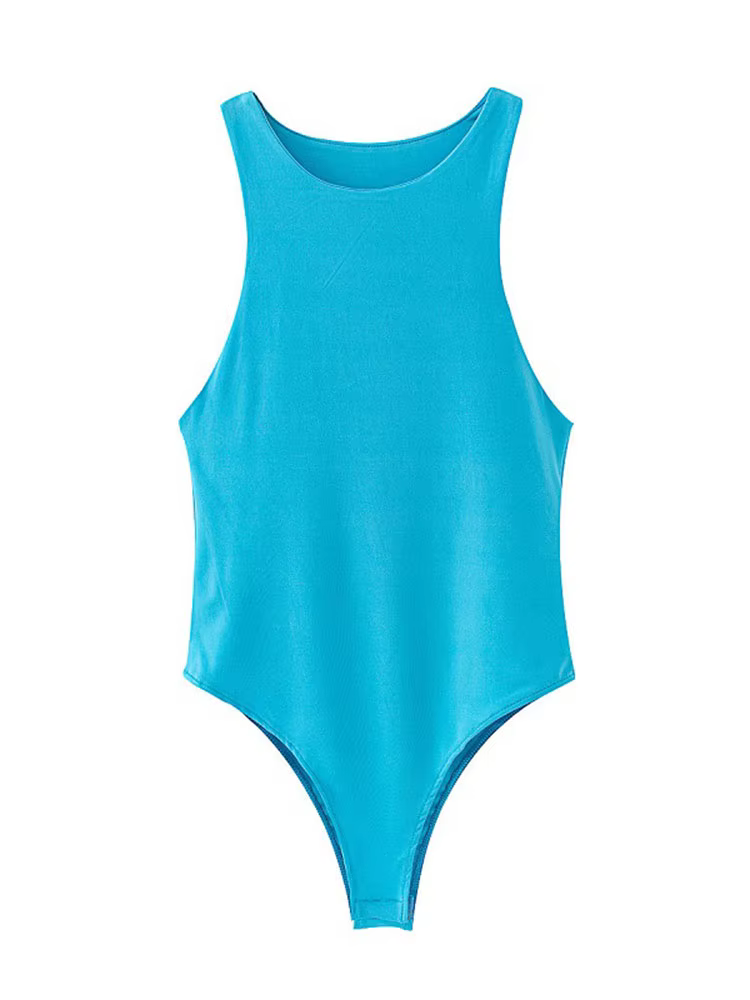Été solide sexy moulante femmes body femme 8 couleur vert mince body décontracté chic dame club cour