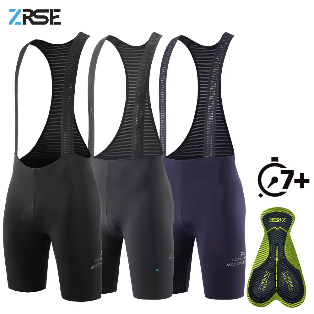 Short à bretelles de cyclisme pour hommes, sans couture, vêtements d'extérieur, vélo, 7 heures, rembourré, équipe professionnelle, collants respirants, vtt