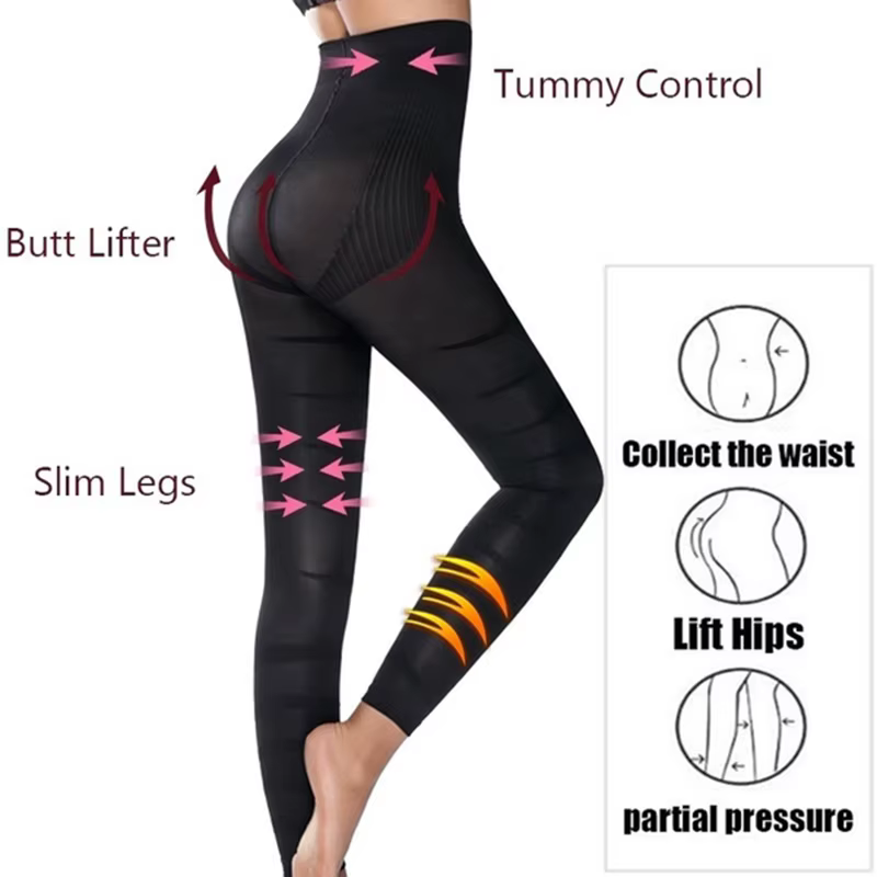 Leggings amincissants taille haute pour femme