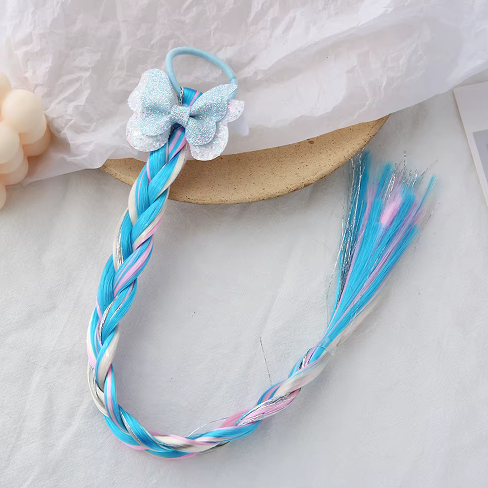 Princesse tresse Elsa bandeau postiche Cosplay perruques tressées pour Elsa habiller ensemble pour enfant en bas âge filles fête mariage anniversaire