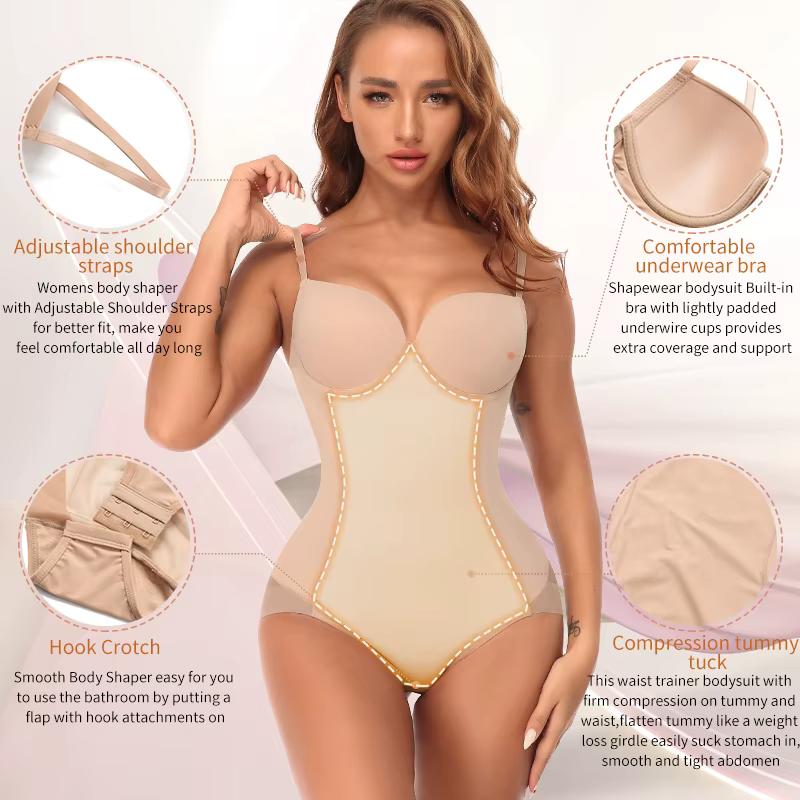 Shapewear Body pour femmes contrôle du ventre bout
