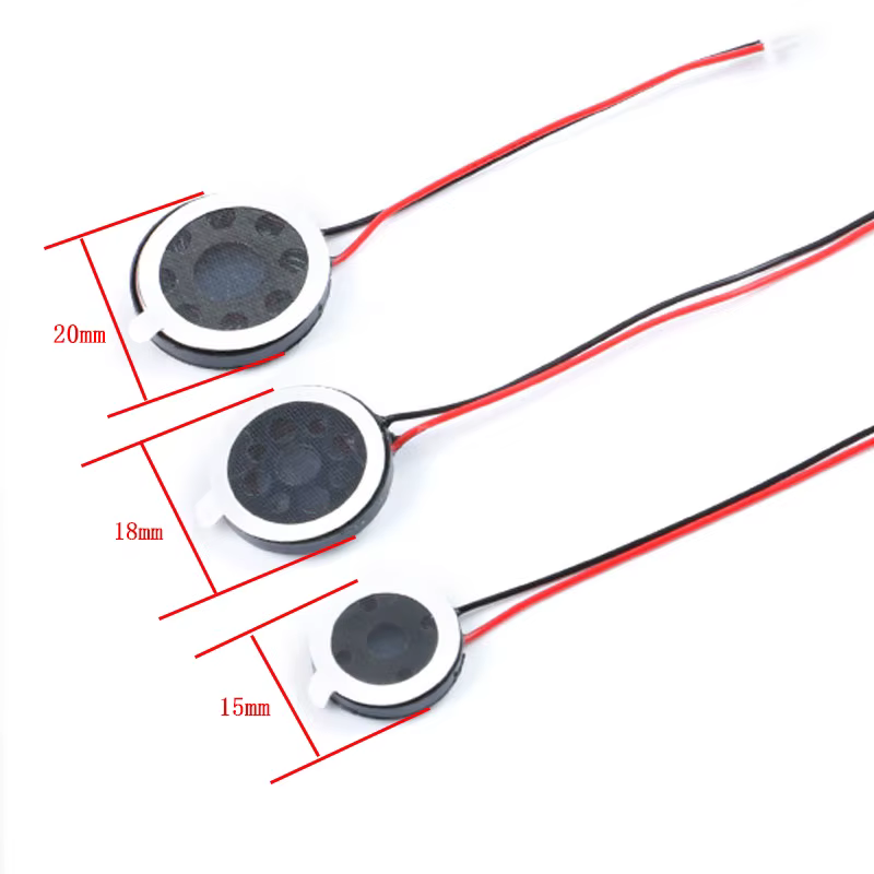 Haut-parleur rond 8 Ohm 1W, petit haut-parleur audio pour téléphone portable, 15mm, 18mm, 20mm