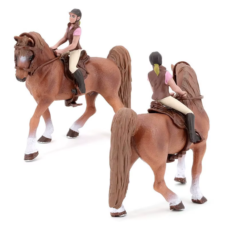 Chevalier équestre chaud cavalier animaux chevaux modèles Action & jouets Figurines Solide Appaloosa Harvard Hannover Clydesdale Gif de Noël