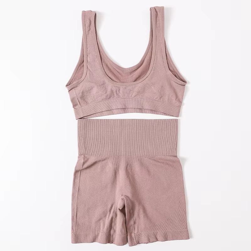 Ensemble de soutien-gorge et culotte taille haute sans couture pour femmes
