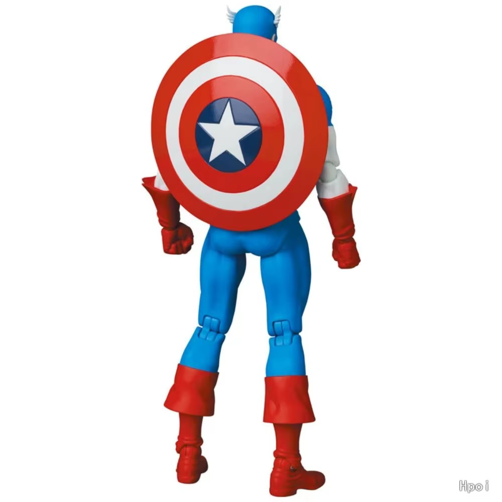 MAFEX N°217 Captain America Version BD Figurine articulée de 160 mm, modèle de collection, jouet pour les fans, cadeau