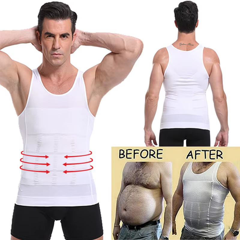 Gilet Shapewear pour hommes S-3XL grande taille minceur corps Corset Baju Melayu doublure