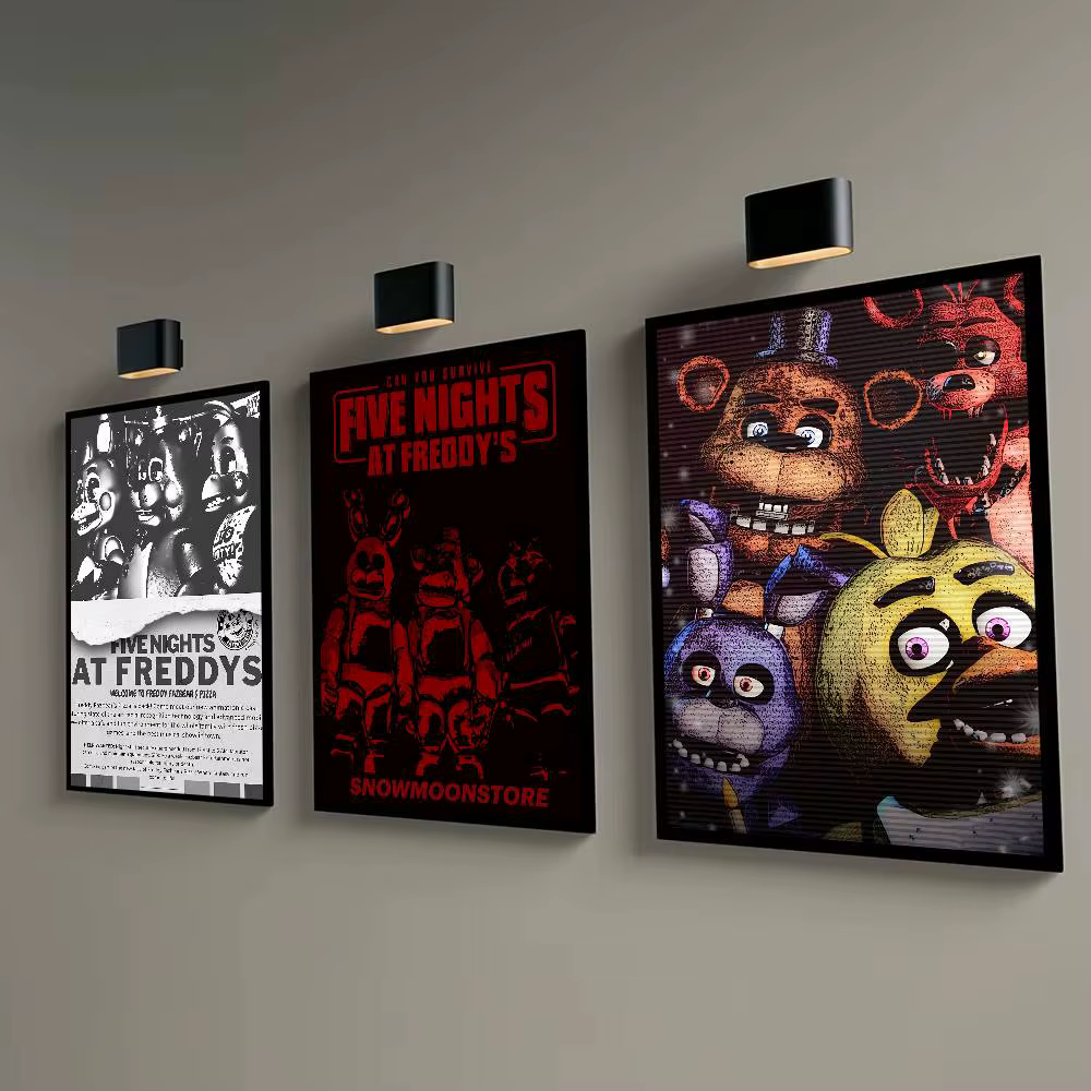 1pc Game Fnaf Five-nights-At-Freddys Classic Posters Fancy Wall Sticker for Living Room Bar Decoration Wall Decor