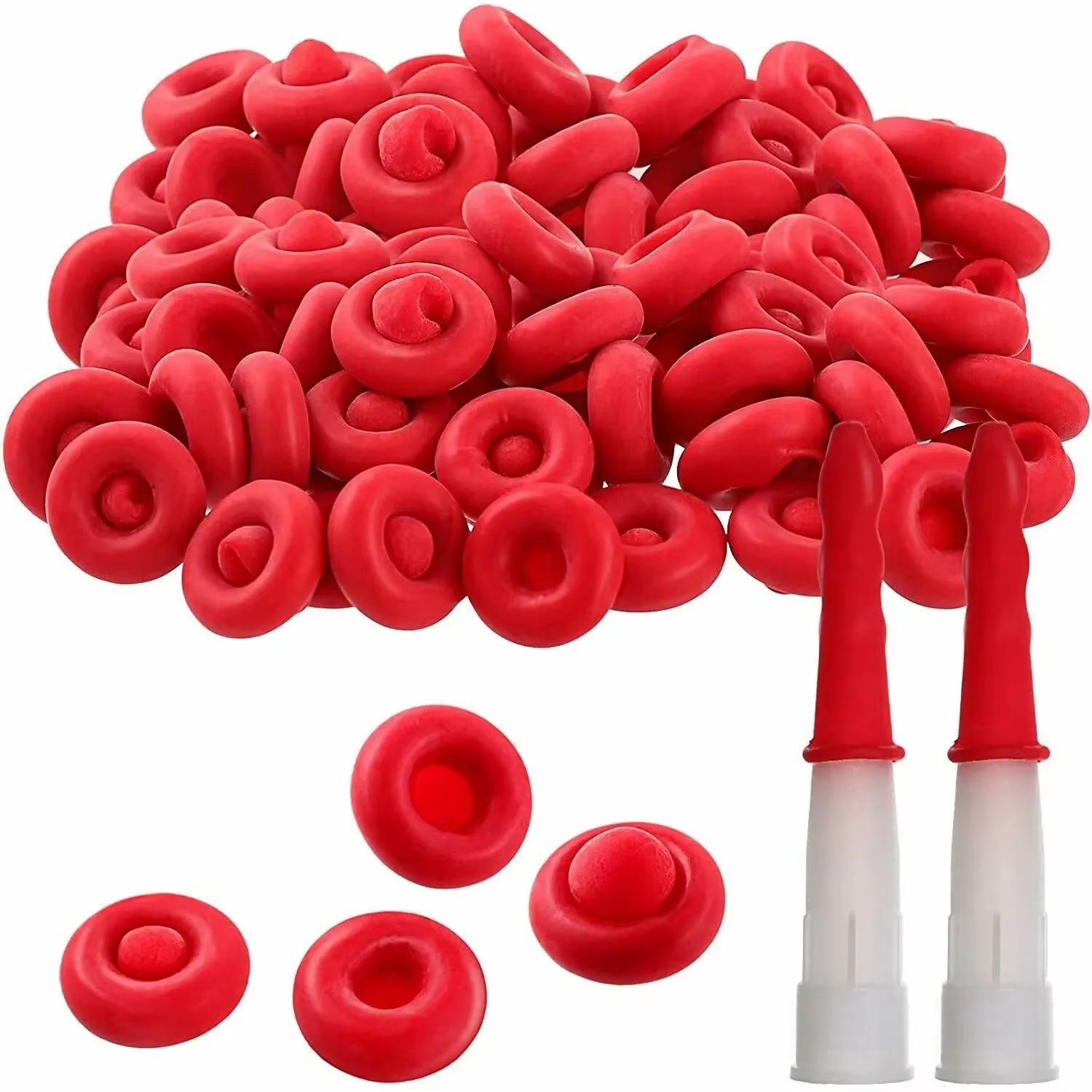 Capuchon de protection rouge pour buse de pistolet à mastic, capuchon de conservation pour colle à verre et colle en baril
