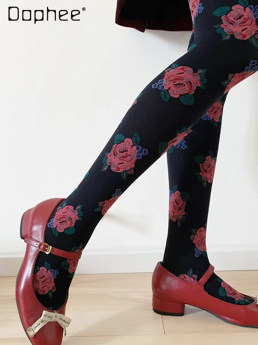 Beaux collants College roses