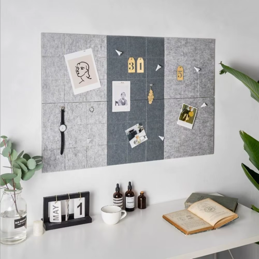 Tableau d'affichage en feutre pour murs, babillard, mémo, bureau, maison, école