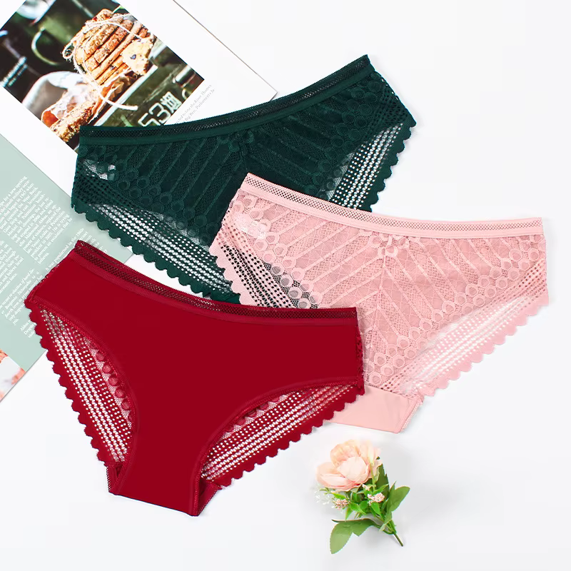 Ensemble de culottes en dentelle pour femmes