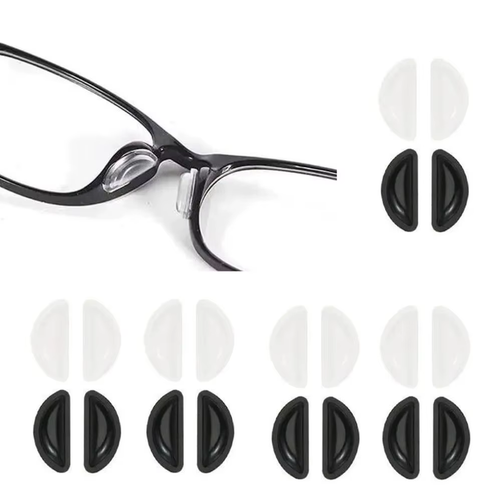 20 paire/ensemble D forme bâton sur Supports nasaux Invisible anti-dérapant lunettes plaquettes nasales accessoires lunettes porte-nez Transparent