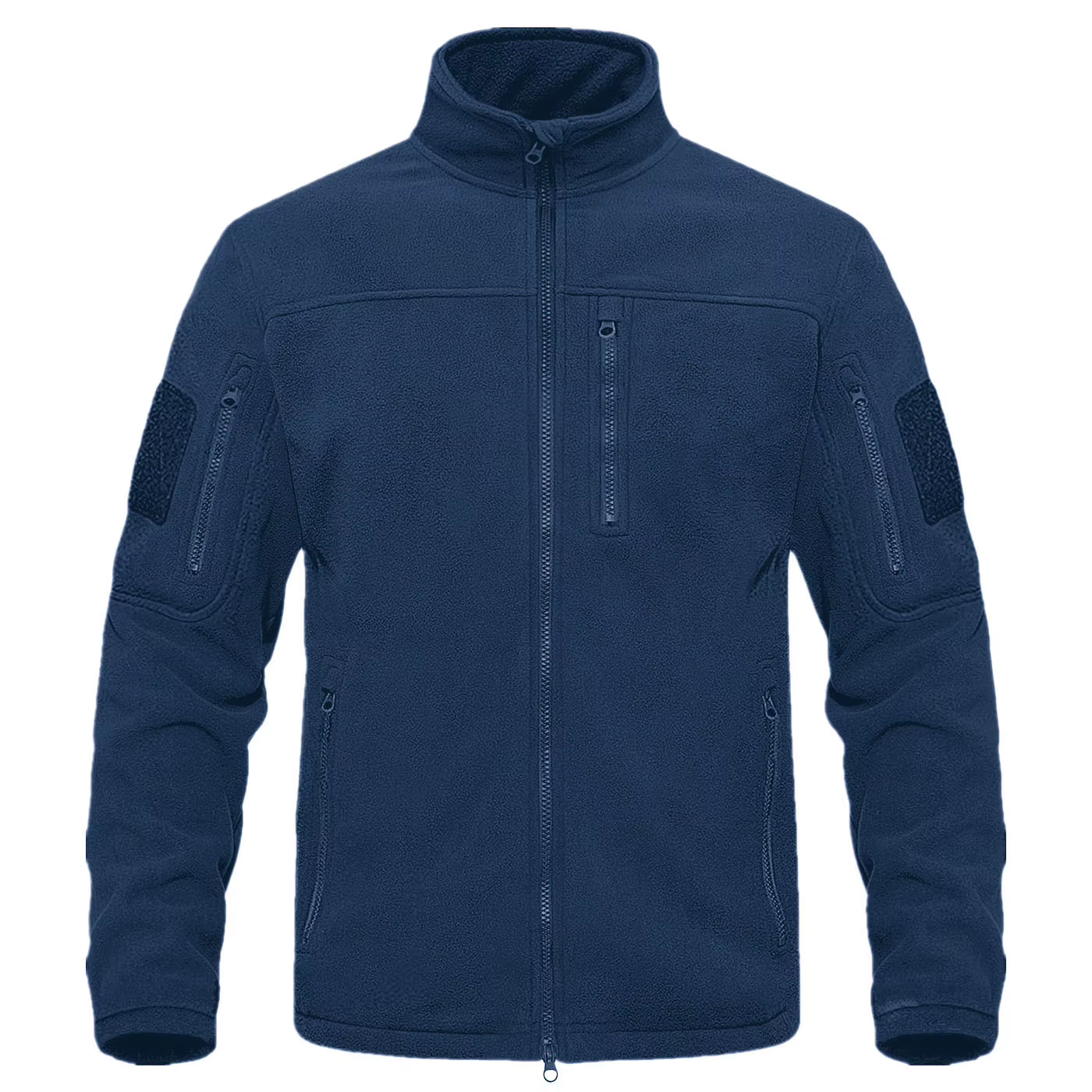 Veste polaire thermique mi-longue pour homme à col montant, idéale pour la chasse en automne et en hiver