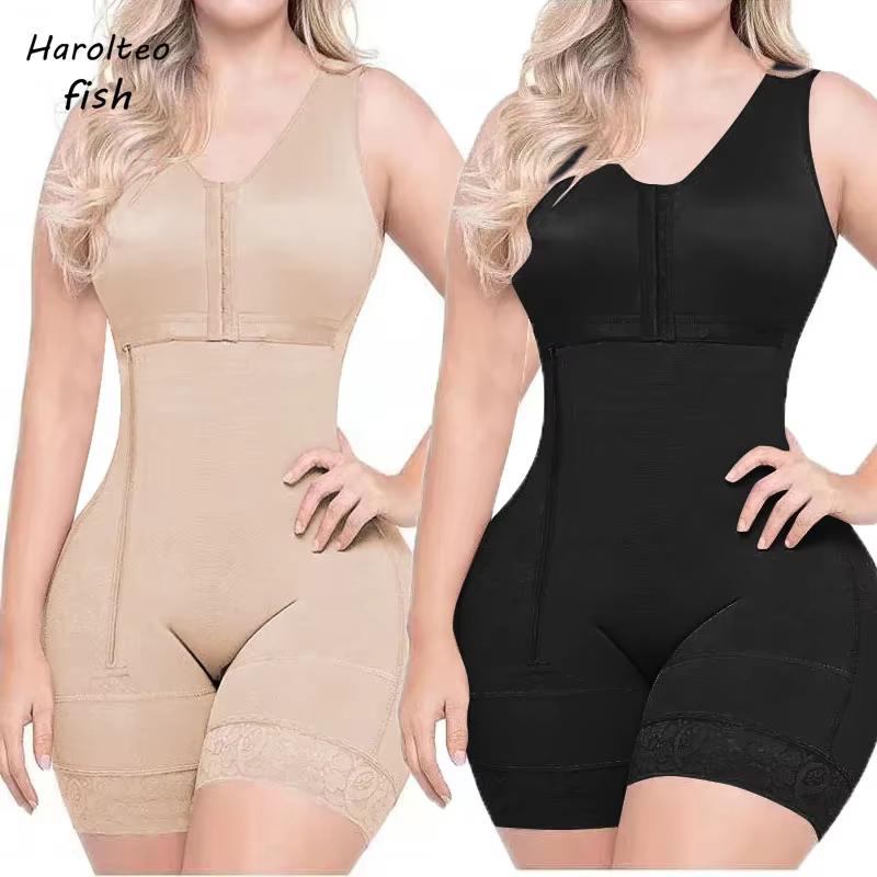 Fermeture éclair latérale corps Shaper Faja Body Corset haut Bustier Original colombien ceintures post-partum mince Shapewear femmes sous-vêtements