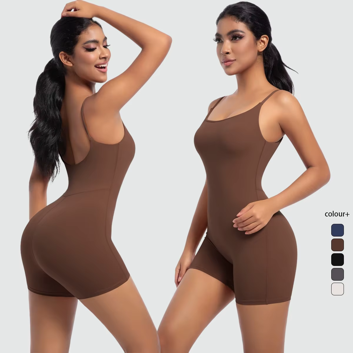 Combinaison dos nu sans couture pour femme