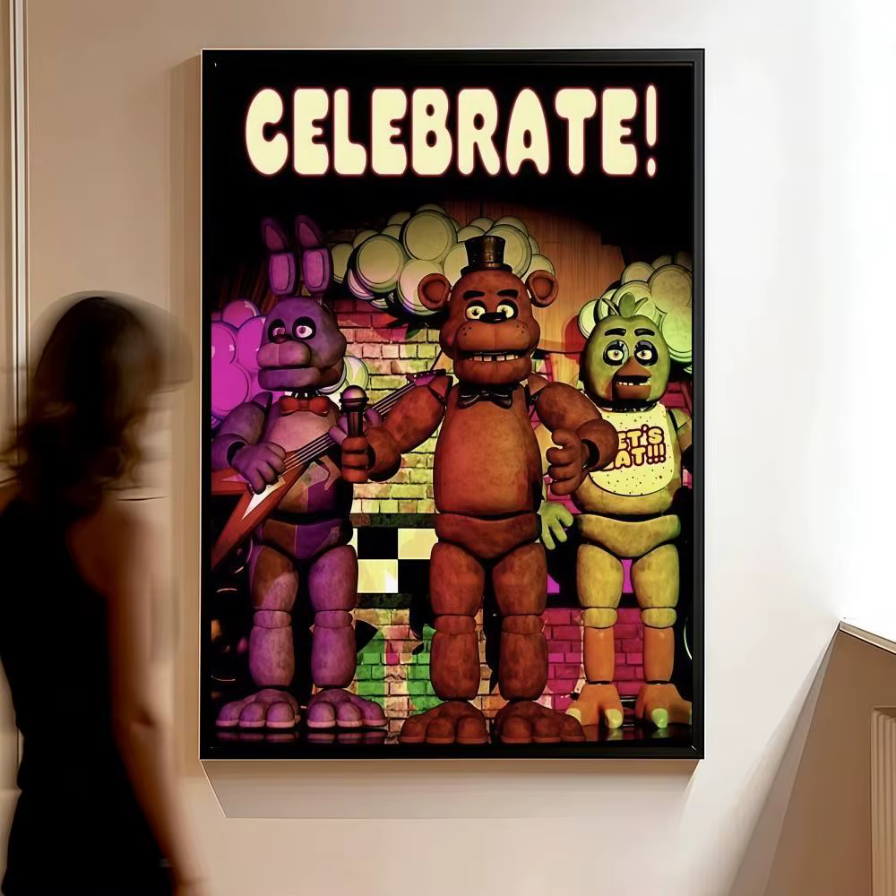 Fnaf Five-nights-At-Freddys – affiches classiques, autocollants, impression artistique, décoration murale artistique rétro HD, décoration murale pour salon, chambre à coucher, cadeau pour la maison