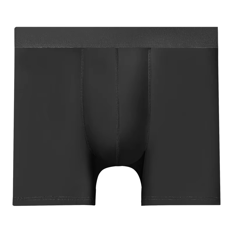 Caleçons de sport en soie pour hommes - modèle léger d'été, jambe anti-friction, respirant pour la course, entrejambe allongé anti-friction
